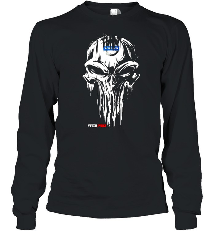 Punisher With Volvo Fh16 750 Logo  Long Sleeved T-shirt