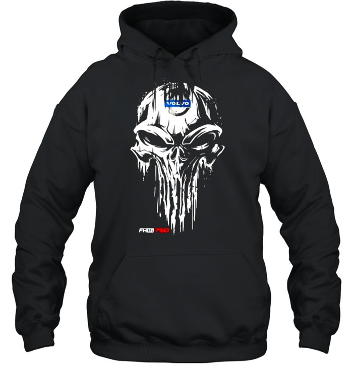 Punisher With Volvo Fh16 750 Logo  Unisex Hoodie