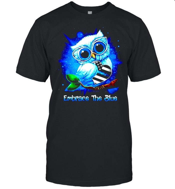 Owl THin Blue Line embrace the blue shirt Classic Men's T-shirt