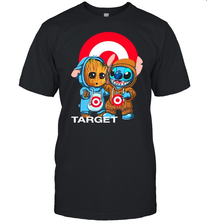 Baby Groot And Baby Stitch Target Logo shirt Classic Men's T-shirt