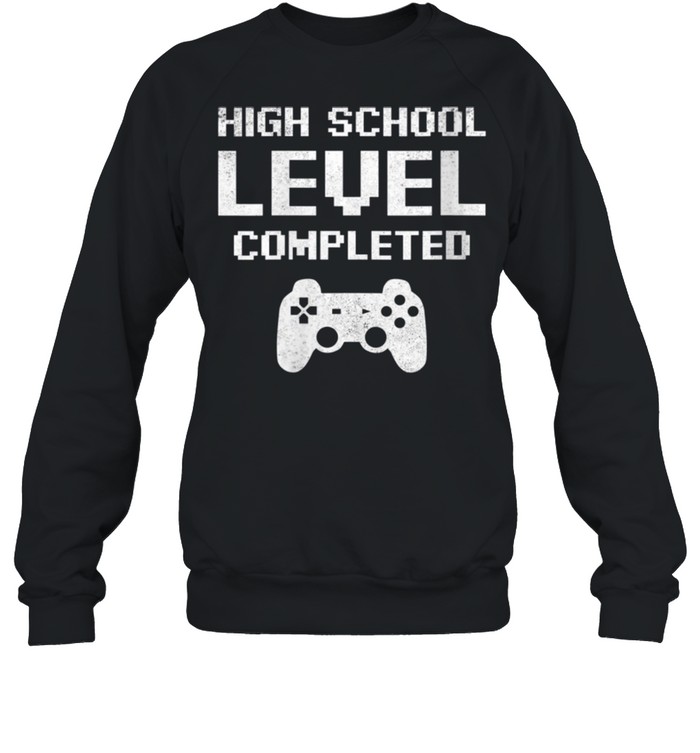 High School Level Completed Graduation Gamer Graduate Shirt Trend T Shirt Store Online