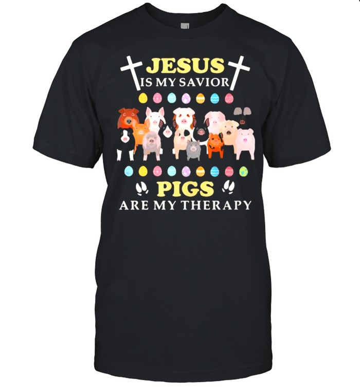 Jesus is my savior pigs are my therapy shirt Classic Men's T-shirt