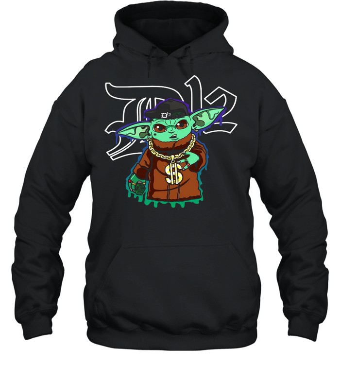 D12 Baby Yoda Rock Band And Money Peace 2021 shirt Unisex Hoodie