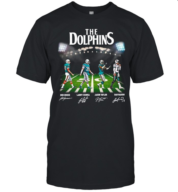 The Miami Dolphin With Griese Csonka Taylor And Mario Abbey Road Signatures shirt Classic Men's T-shirt