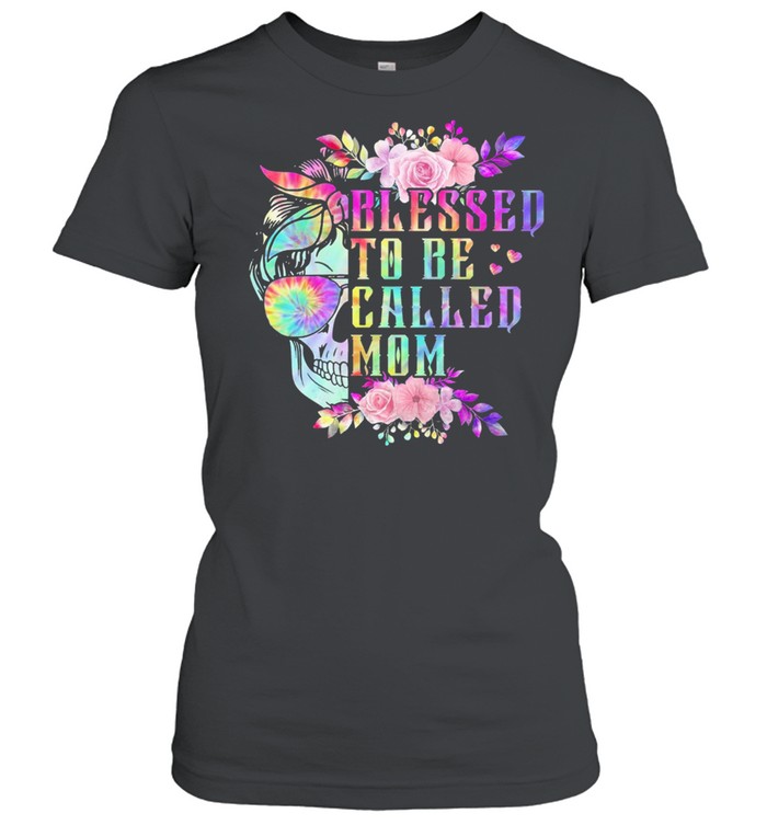 Skull blessed to be called mom shirt Classic Women's T-shirt