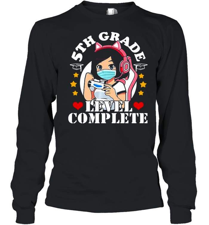 2021 5Th Grade Graduation Girl Loves Anime Gaming Girls T-shirt Long Sleeved T-shirt