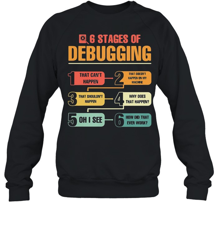 6 Stages Of Debugging Color Unisex Sweatshirt