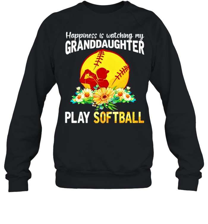 Happiness is watching my Granddaughter play softball shirt Unisex Sweatshirt