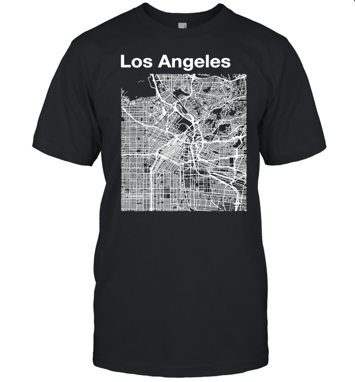 Los Angeles California Vintage Style City LA Street Map shirt