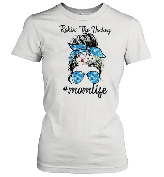 Rokin’ the hockey Mom Life Girl flower Classic Women's T-shirt