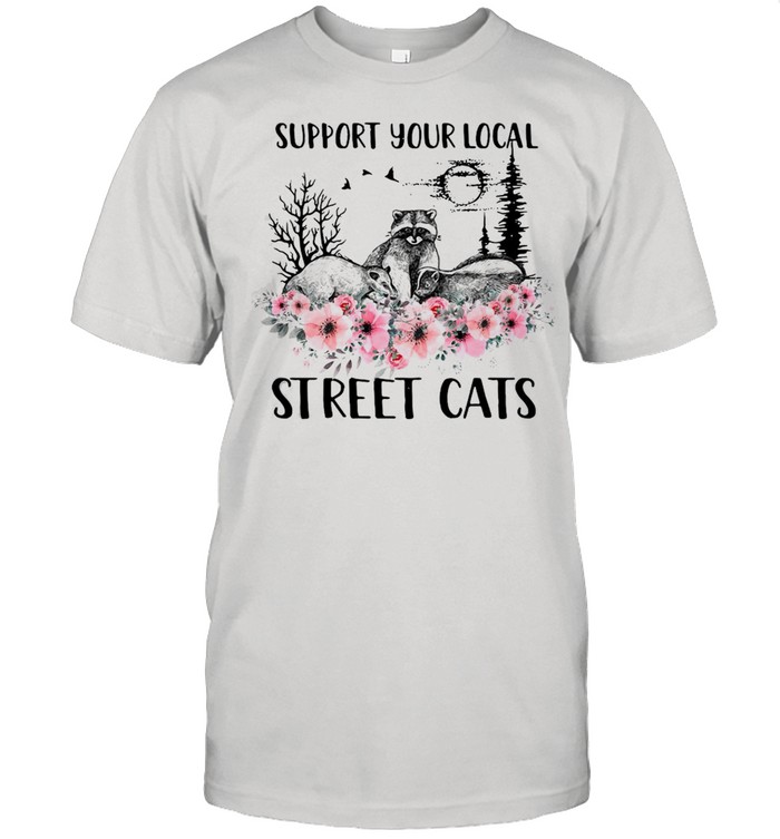 Support Your Local Street Cats And Raccoon T-shirt Classic Men's T-shirt