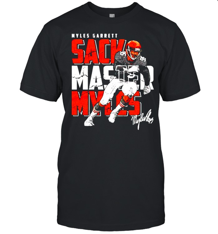 Cleveland Football Myles Garrett Sack Master Myles signature shirt Classic Men's T-shirt