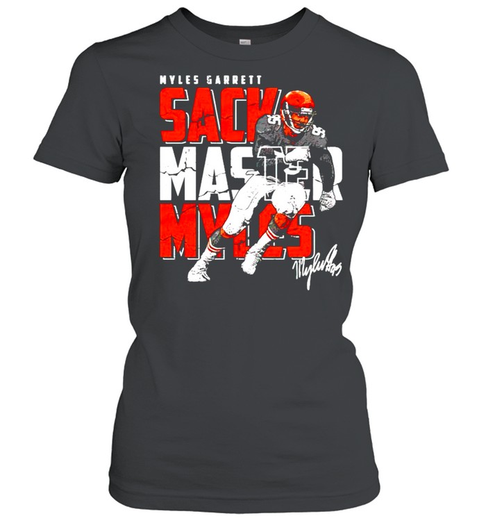 Cleveland Football Myles Garrett Sack Master Myles signature shirt Classic Women's T-shirt