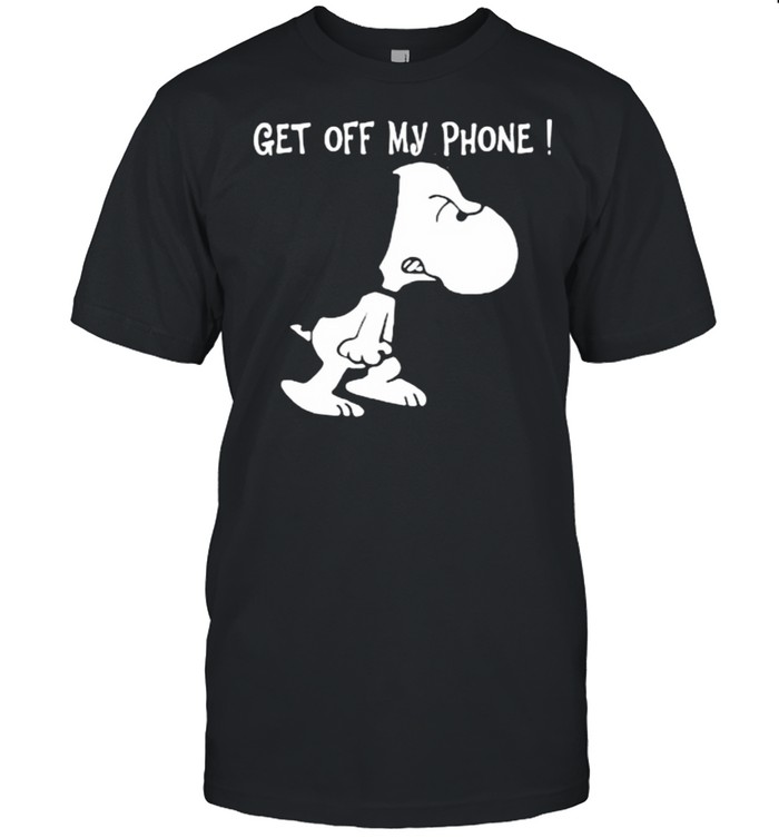 Get Off My Phone Snoopy  Classic Men's T-shirt