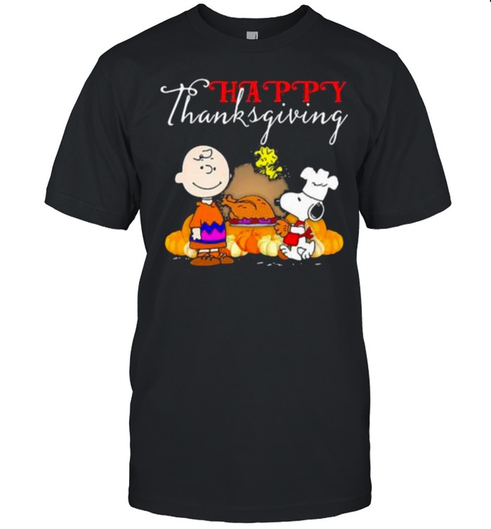 Happy Thanksgiving Halloween Snoopy Charlie  Classic Men's T-shirt