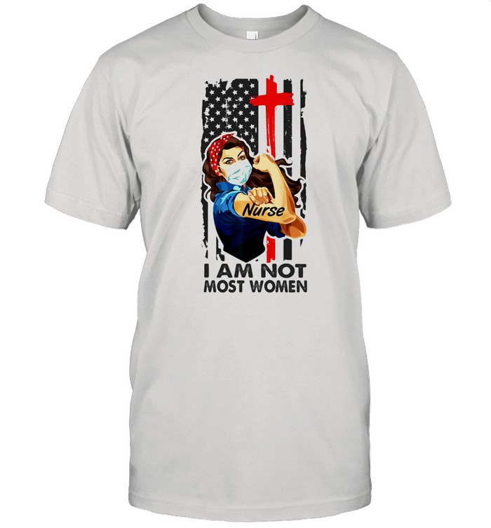 I Am Not Most Women Strong Girl American Flag  Classic Men's T-shirt