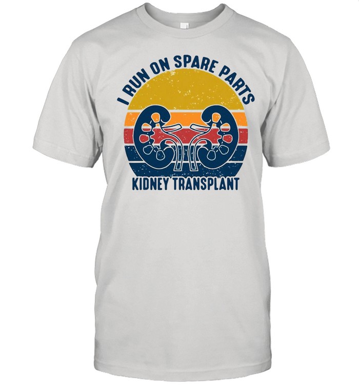 I Run On Spare Parts Kidney Transplant Vintage Retro T-shirt Classic Men's T-shirt