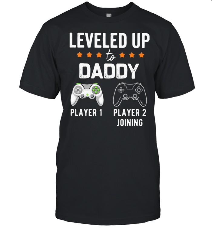 Leveled Up To Daddy Player 1 Player 2 Joining  Classic Men's T-shirt