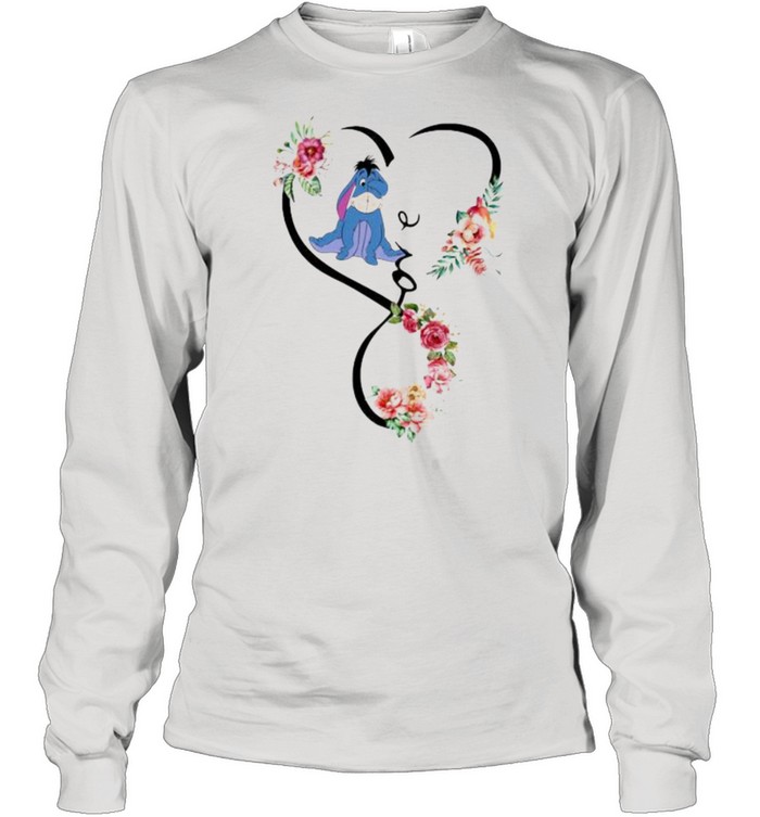 Love Eeyore Flower  Long Sleeved T-shirt