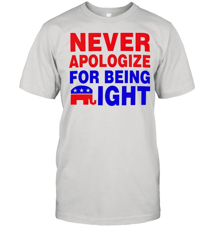 Never apologize for being right shirt Classic Men's T-shirt