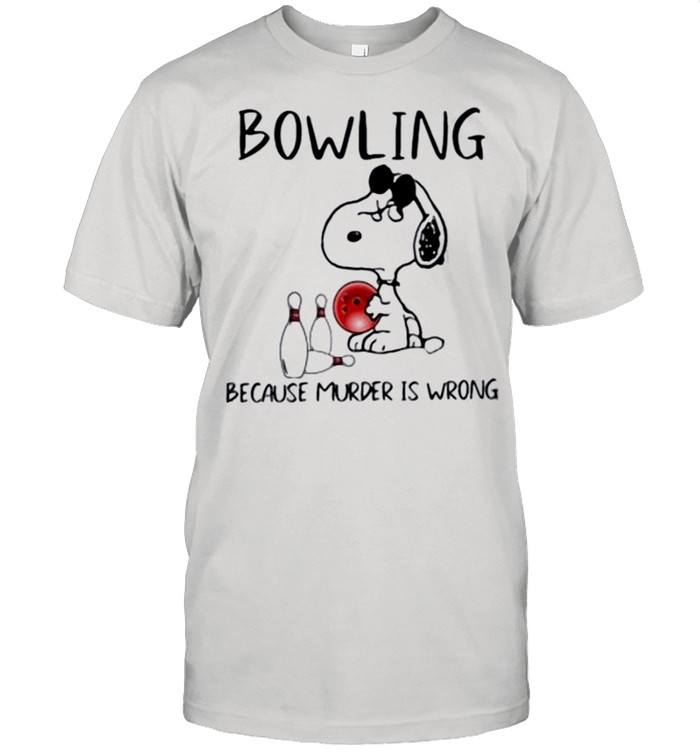Snoopy bowling because murder is wrong shirt Classic Men's T-shirt