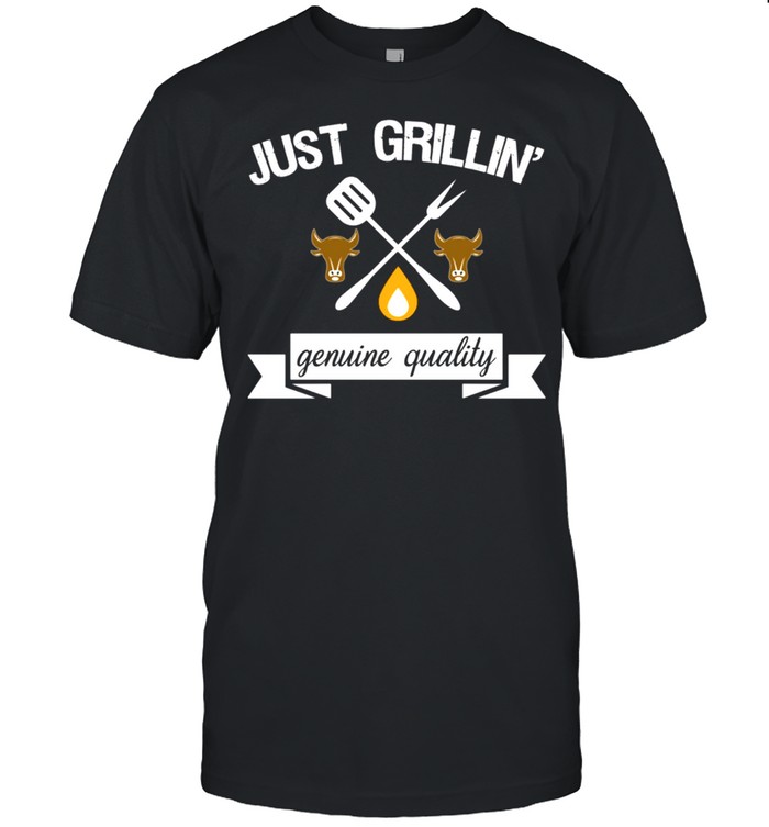 Just Grillin' Quote BBQ Love To Grill Saying Dad Grilling shirt Classic Men's T-shirt
