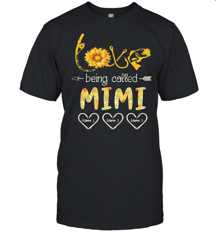 Love Being Called Mimi Fishing Sunflower shirt Classic Men's T-shirt