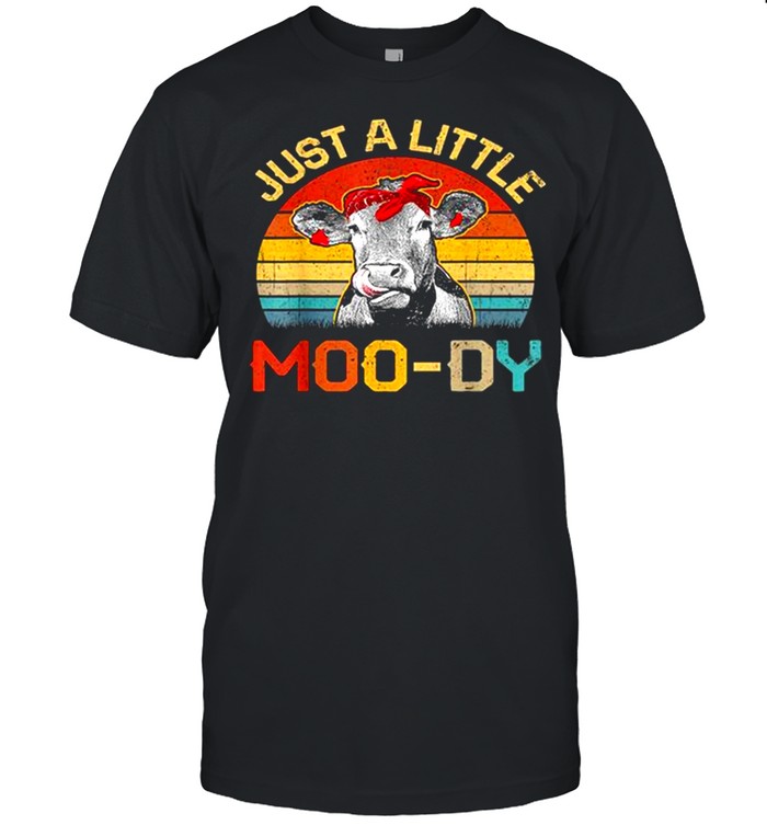Retro Cow Just A Little Moody Vintage shirt Classic Men's T-shirt