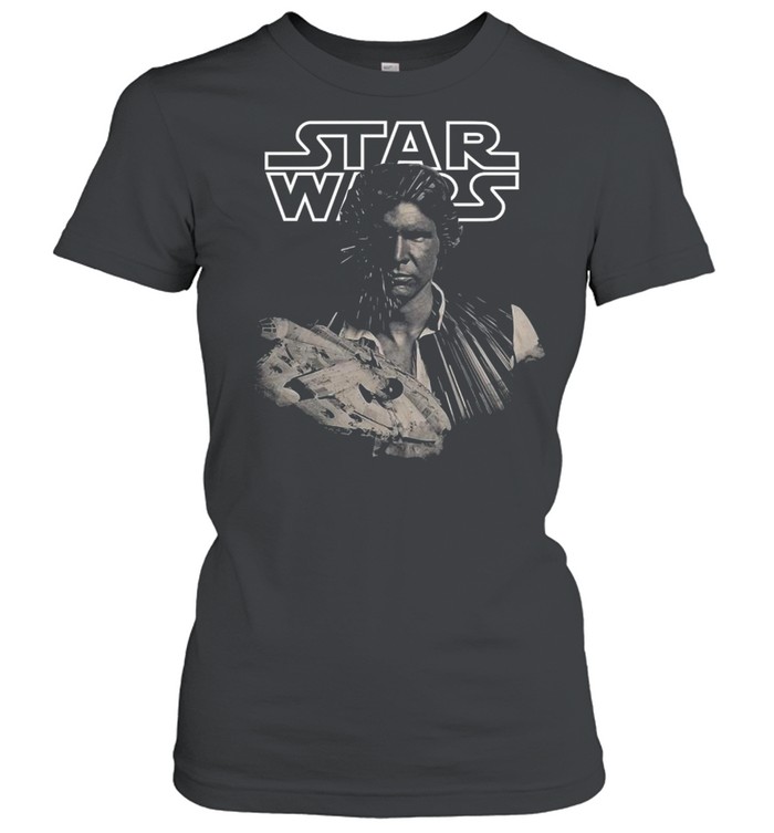 Star Wars Han Solo Millennium Falcon Portrait  Classic Women's T-shirt