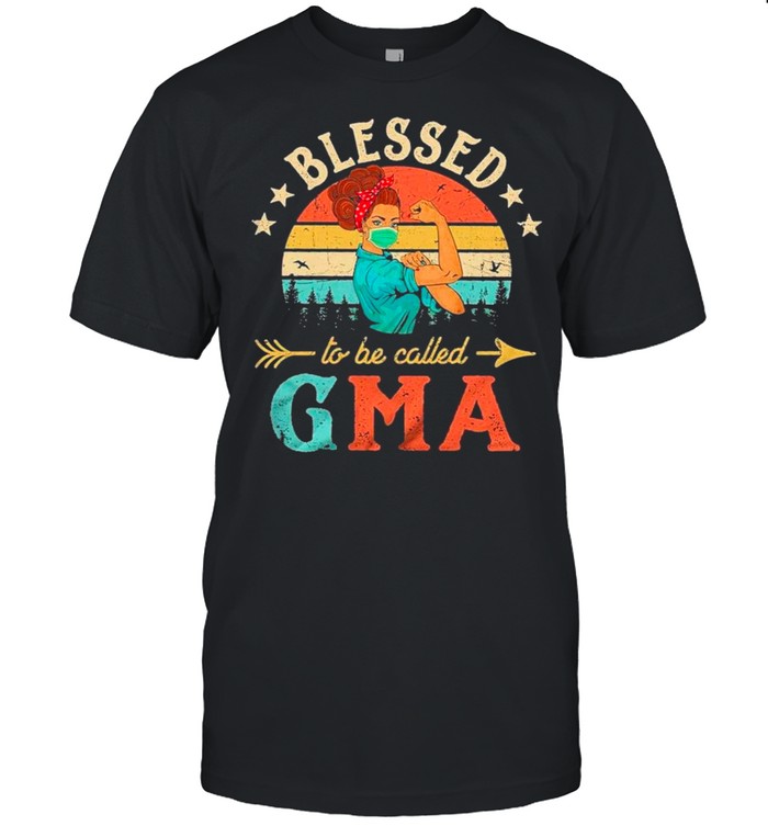 Strong Woman Face Mask Blessed To Be Called GMA Vintage shirt Classic Men's T-shirt