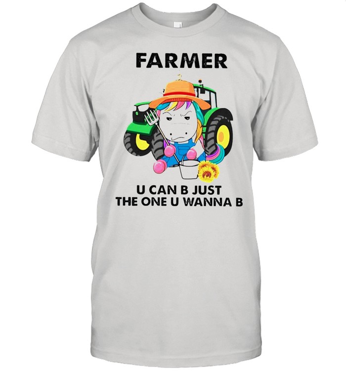 Farmer Unicorn U can B just the one U wanna B shirt Classic Men's T-shirt