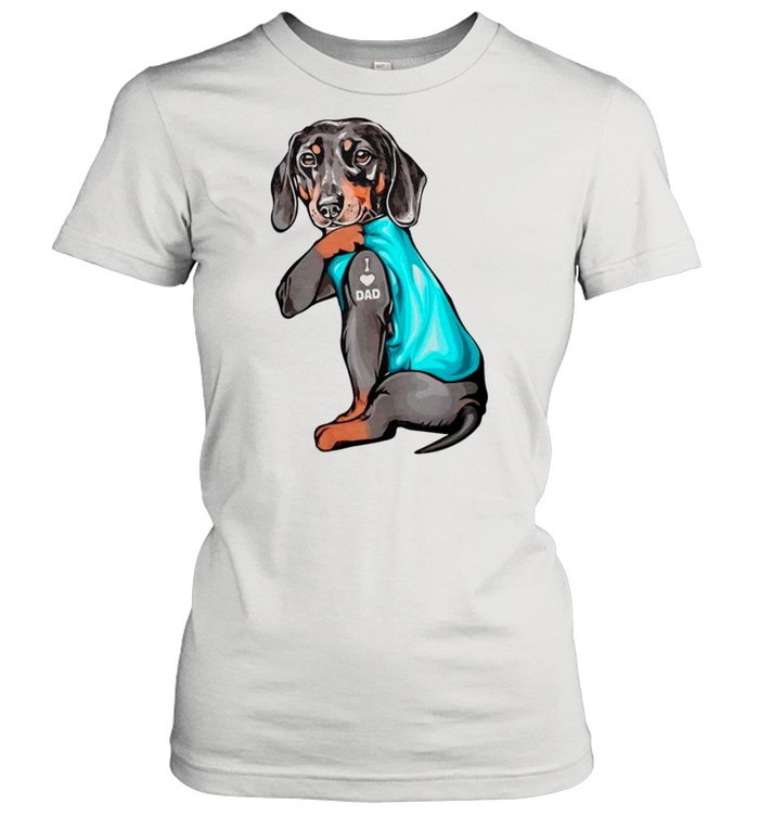 Father's Day 2021 – Dachshund Tattoo I Love Dad shirt - Trend T Shirt Store  Online