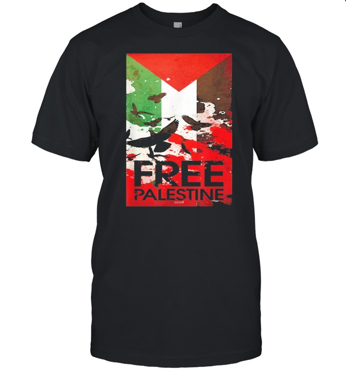 Free gaza palestine flag arabic shirt