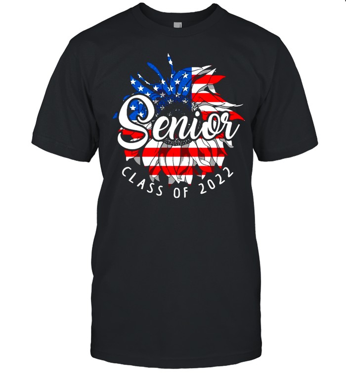 Sunflower American Flag Senior Class Of 2022  Classic Men's T-shirt