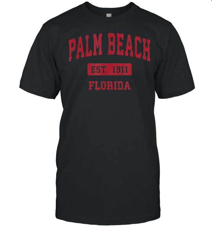 Palm Beach Florida FL Vintage Sports Design Red Design shirt Classic Men's T-shirt