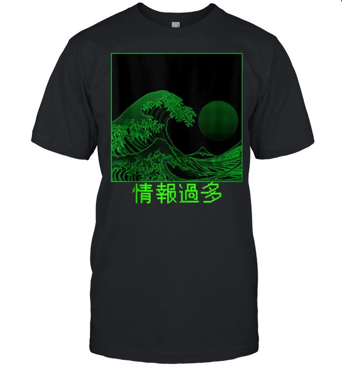 Digital Great Wave Off Kanagawa Computer Pixelated Japanese shirt Classic Men's T-shirt