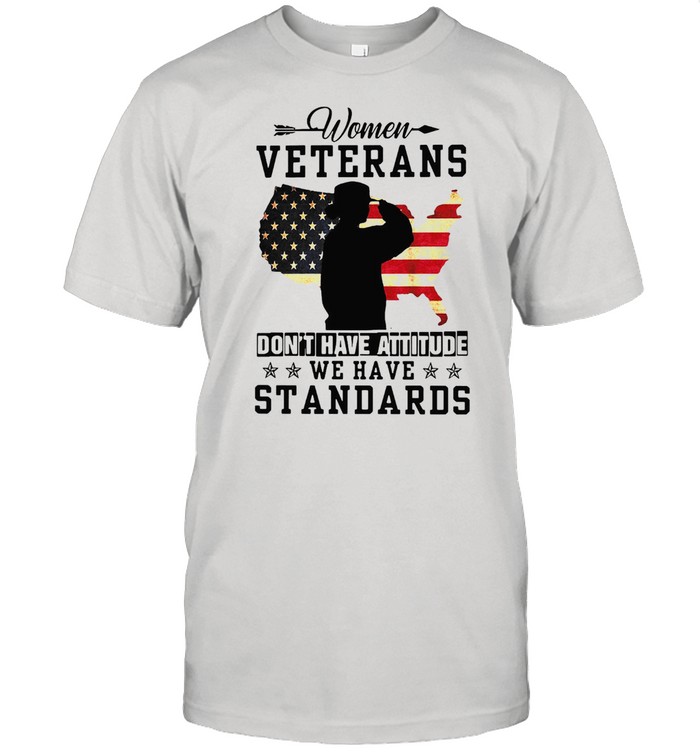 American Flag Women Veterans Don’t Have Attitude We Have Standards T-shirt Classic Men's T-shirt