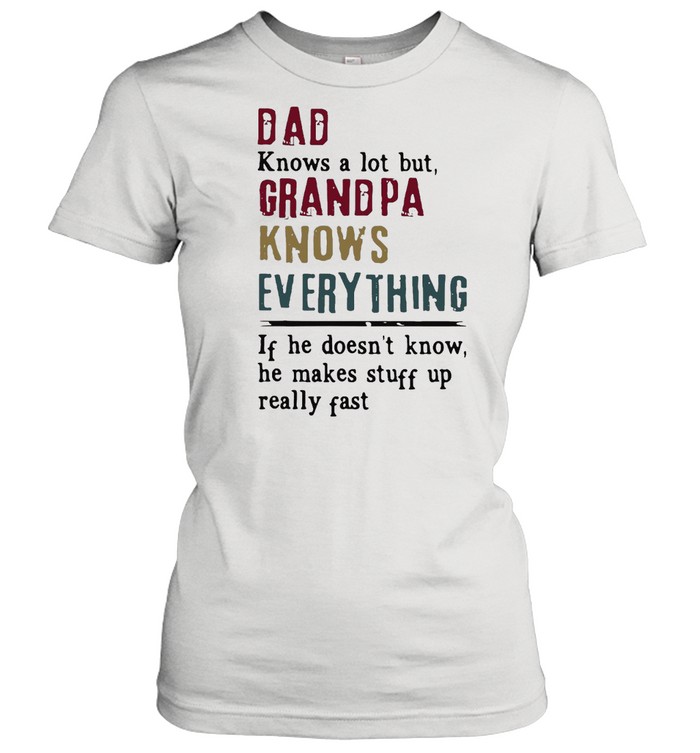 Dad Knows A Lot But Grandpa Knows Everything Father’s Day T-shirt Classic Women's T-shirt