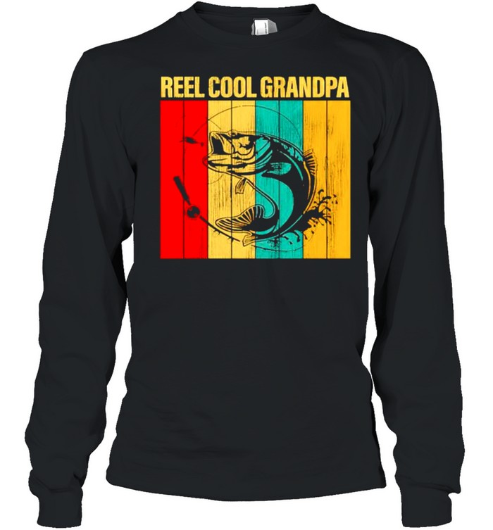 Fishing reel cool grandpa shirt Long Sleeved T-shirt