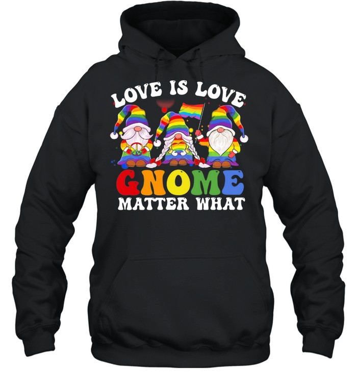 Love Is Love Gnomes Matter What LGBT Flag shirt Unisex Hoodie