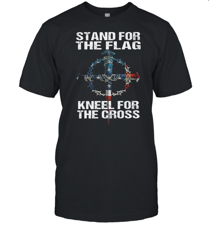 Stand For The Flag Kneel For The Cross American Flag shirt Classic Men's T-shirt