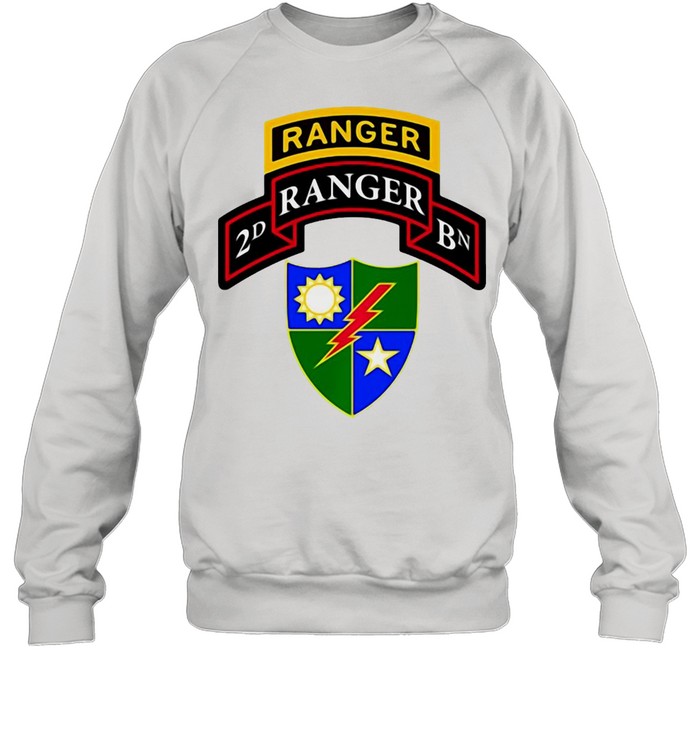 US Army Ranger 2Nd Battalion Scroll Ranger Tab T-shirt Unisex Sweatshirt