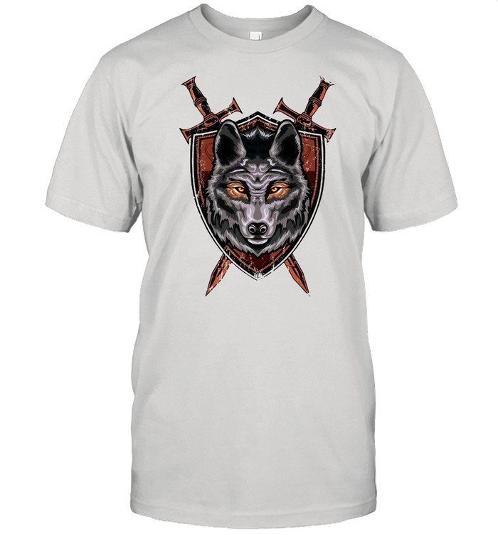 Wolf Sword Shield Renaissance Medieval Knight House Sigil T-shirt Classic Men's T-shirt