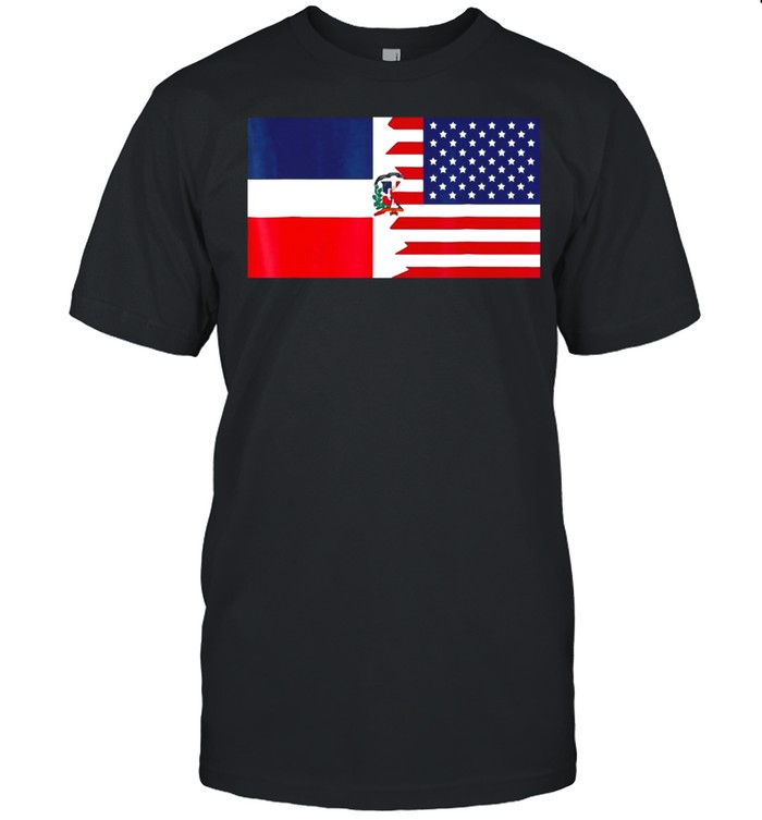 Dominican American Half Dominican Republic Flag T-shirt Classic Men's T-shirt