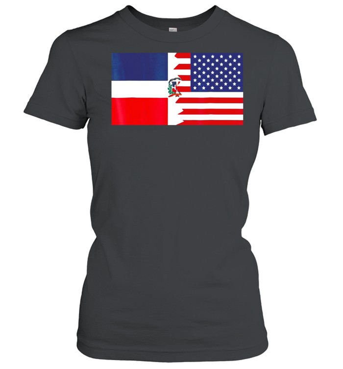 Dominican American Half Dominican Republic Flag T-shirt Classic Women's T-shirt