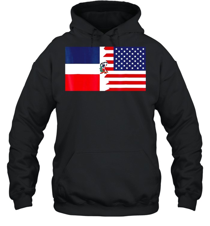 Dominican American Half Dominican Republic Flag T-shirt Unisex Hoodie