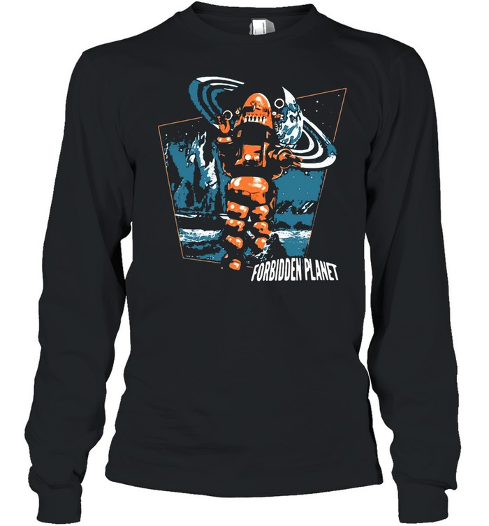 Forbidden Planet Robby Walks T-shirt Long Sleeved T-shirt