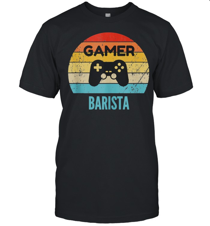 Gamer Barista Vintage 60s 70s Gaming shirt