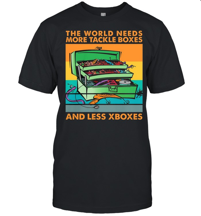 The World Needs More Tackle Box And Less Xboxes Vintage Retro shirt Classic Men's T-shirt