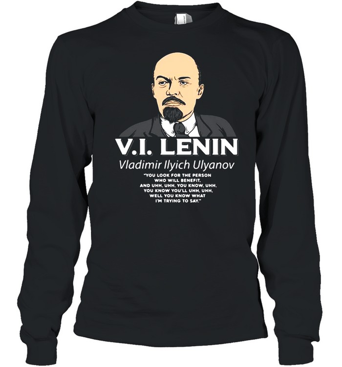 V.I. Lenin Quote Heavy Cotton T-shirt Long Sleeved T-shirt